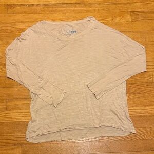Blue Life Beige Long Sleeve Top🩵
